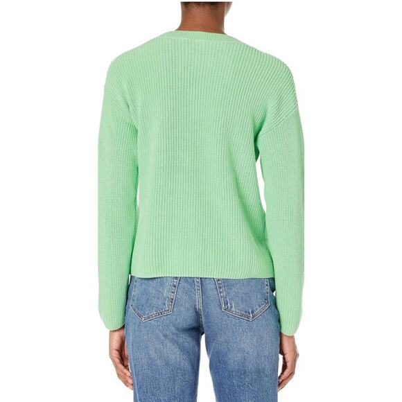 GAP Seafoam Green Knit Crew Neck Sweater Womens XS Cotton - Picture 3 of 9